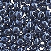 Preciosa Czech Glass Seed Beads 32/0 Opaque Dark Blue Luster - 19 Gram Beads for Jewelry Making and Crafts