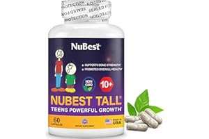 NuBest Tall 10+ Premium Bone Strength Formula, Enhanced Immunity and Overall Health for Age 10+ with Calcium, Vitamin D3, Vitamin K2, and Multivitamins | 60 Capsules | 1 Month Supply