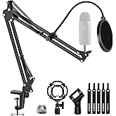 InnoGear Microphone Stand Mic Boom Arm for Blue Yeti HyperX QuadCast S SoloCast Snowball Fifine K669B and other Mic, with Sho