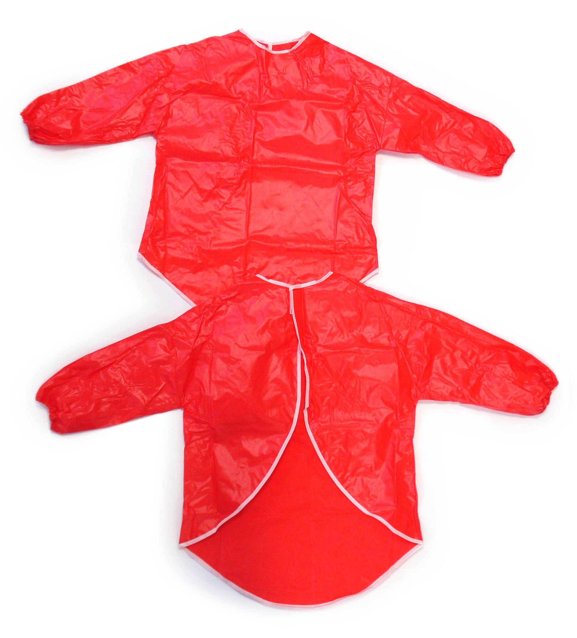 Major Brushes Childrens Red Long Sleeved 70cm PVC Play Apron Ages 5-6