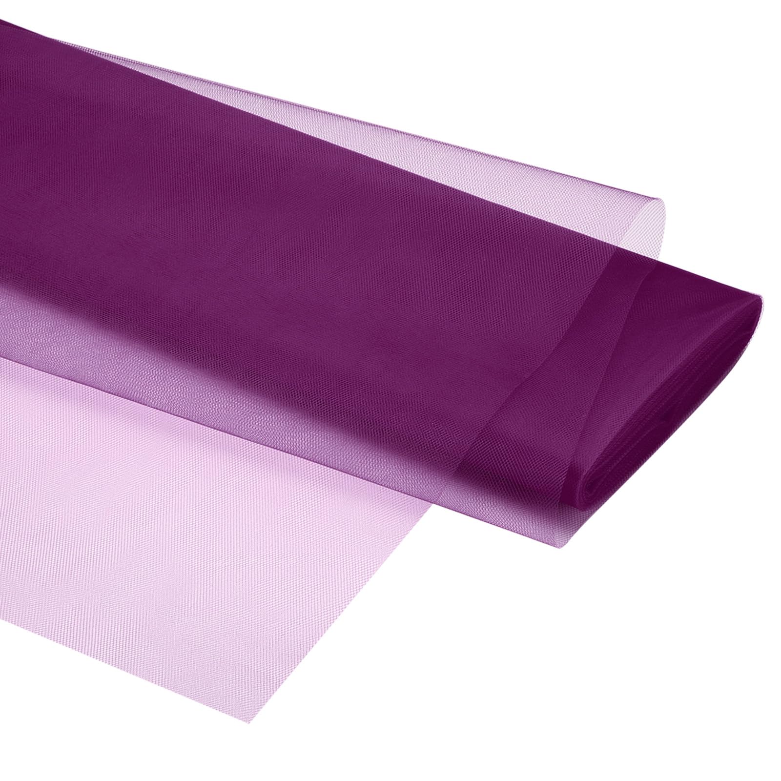 PATIKIL Tulle Fabric Rolls, 54 Inch by 20 Yards Fabric Spool Tulle Ribbon Netting Bolt for DIY Crafts Wedding Party Decorations, Tutu Skirts, Table Skirt, Gift Wrapping, Grape Purple