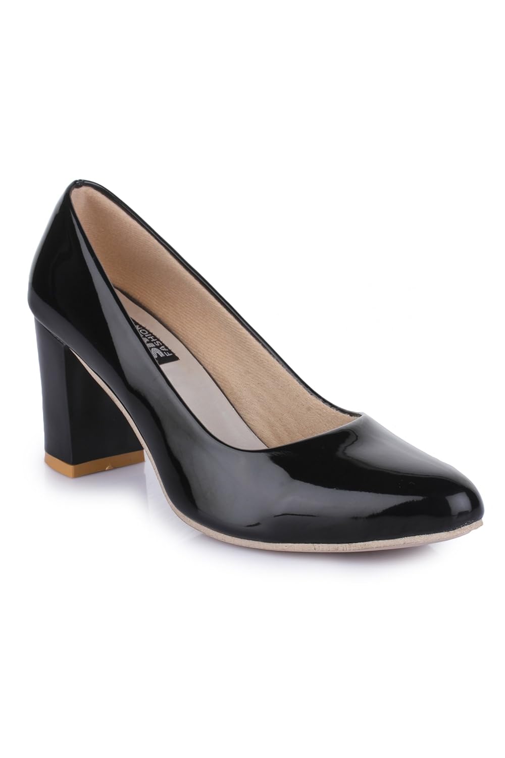 trendy fashion black block heels