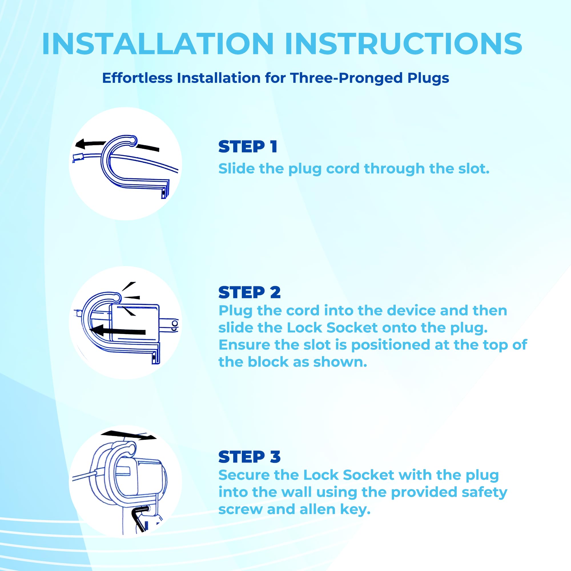 Lock Socket 3 Prong Outlet Lock -RED - Anti Theft Outlet Lock Device to Secure Three Pronged Plugs to The Outlet with a Security Screw.Way to Prevent Unplugging. Made in USA