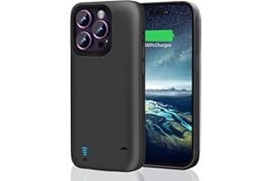 RUNSY Battery Case for iPhone 14 Pro Max, 6000mAh Rechargeable Extended Battery Charging Charger Case, Add 100% Extra Juice (