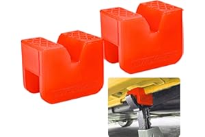 AUTOXBERT Polyethylene Jack Stand Pads Adapter Universal Slotted Frame Rail Pinch Welds Protector Jack Pads Adapter -6tons Red (36mm =1.4")