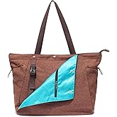 ESVAN Yoga Mat Bag, Gym Bag Tote Bag with Multi Pockets For Women Drawstring Yoga Mat Carrier Pilates Travel Workout Office