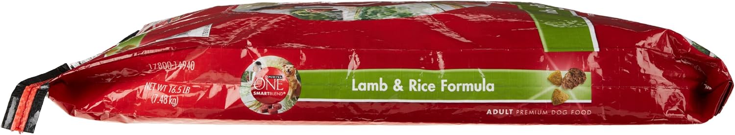 Purina ONE Dog Smartblend, Lamb & Rice Formula, Adult 16.5 lb (Packaging may vary)