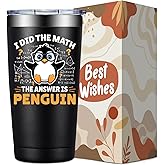 SpenMeta Penguin Gifts for Women, Men - Cute Penguins Gifts - Christmas Birthday Gift for Penguins Lovers - I Did the Math the Answer is Penguin Tumbler Cup