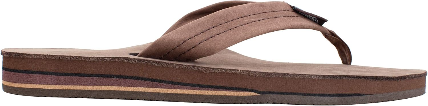 Rainbow Sandals Men's Premier Leather Double Layer with Arch Wide Strap: Shoes