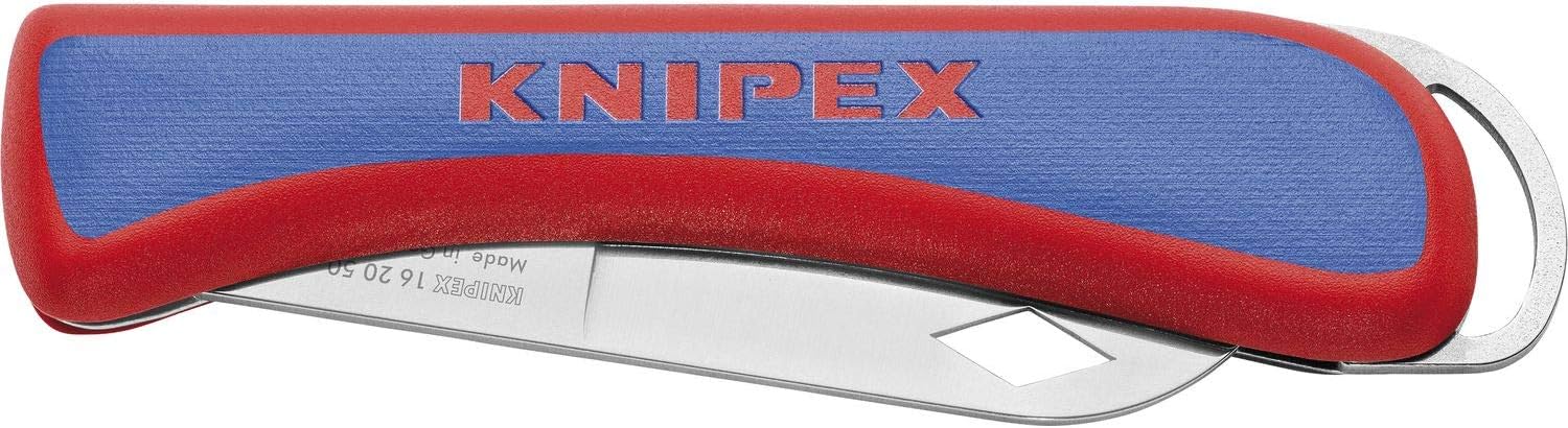 KNIPEX Folding Knife for Electricians in Blister 120 mm, 16 20 50 SB, Multi Color, 80 mm - Image 3