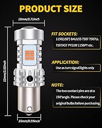 AUXLIGHT 7507 1156(150°) BAU15S LED Bulbs