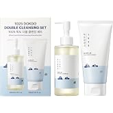 ROUND LAB Dokdo 2-Step Pore Purifying Cleanser Duo | 1025 Dokdo Cleansing Oil and Cleanser, Makeup Blackhead Remover, For Sensetive Skin, Easy to Wash, Korean Skin Care
