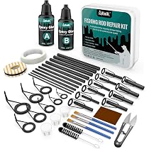 Kit De Réparation Pour Canne à Pêche – Colle époxy AB Haute Transparence 50 Ml, Avec Pinceau Et Buse, Idéal Pour Anneaux De Guidage