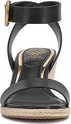 Vince Camuto Women's Felia Wedge Sandal, Black, 5.5