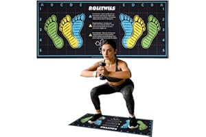 31.5'' X 13.8'' Anti-Slip Squat Mat with Foot Position Guides, Professional-Grade Exercise Mat Perfect for Squats, Leg Traini