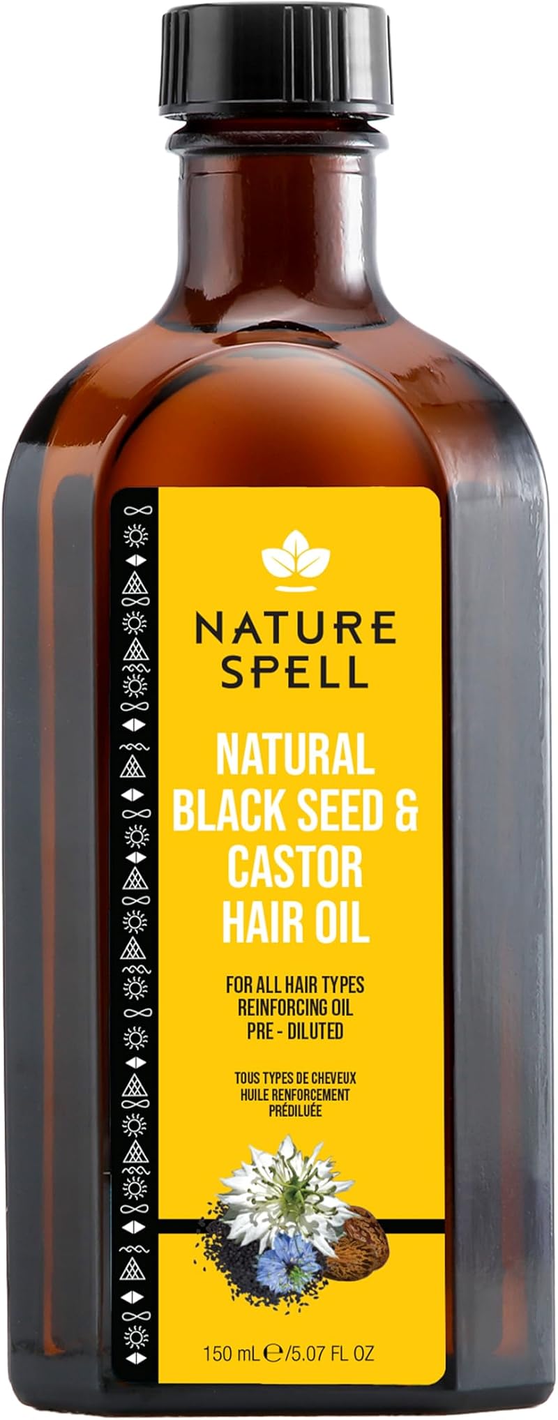 Nature Spell Black Seed & Castor Oil Blend for Hair 150ml Pre-Diluted