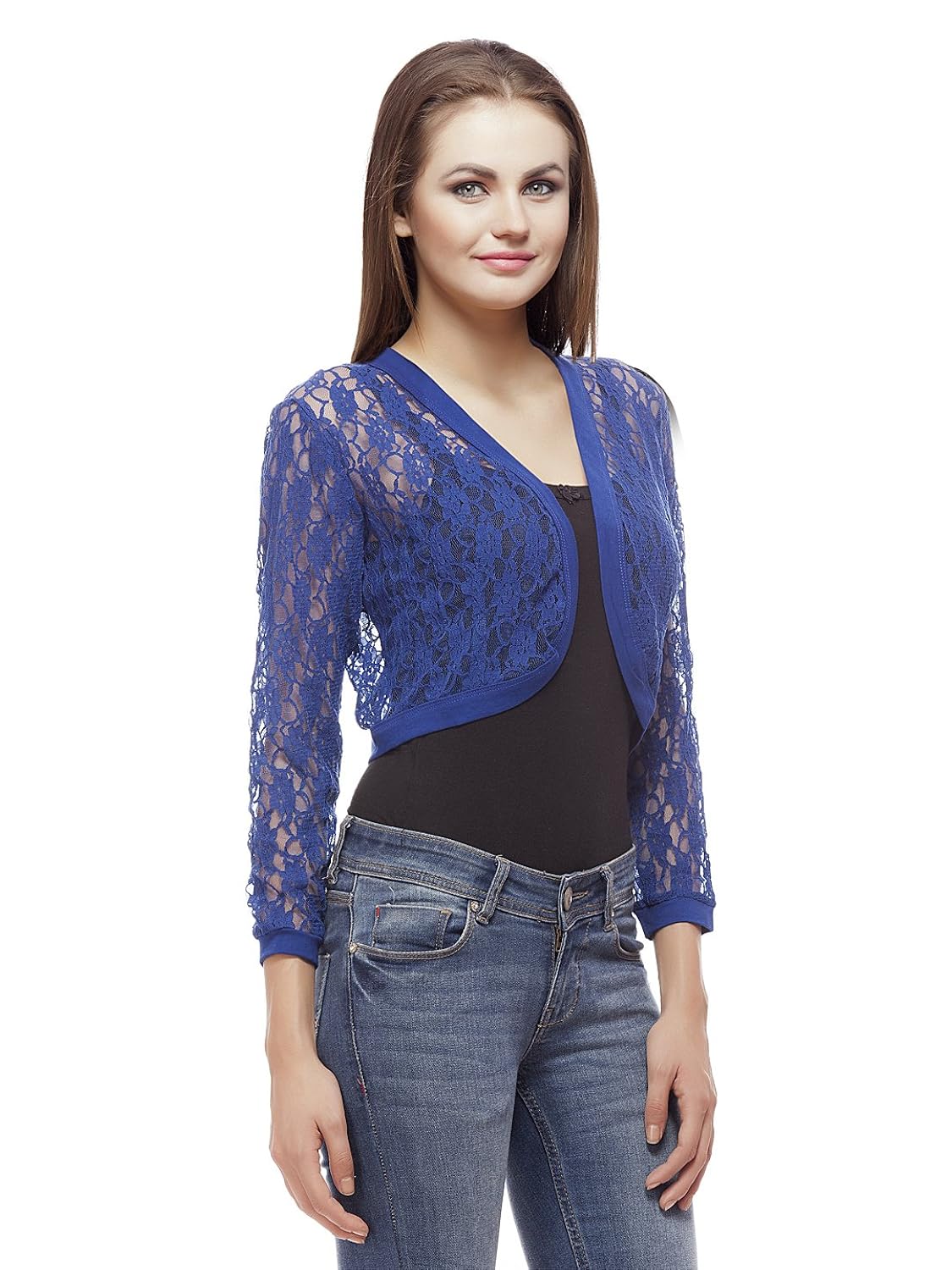 peptrends women's short net shrug