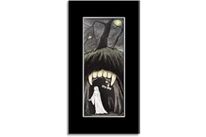 Arcane Vault - Edward Gorey™ “Lucy and the Cave 3D Laser Cel™” Portrait, Matted, Mylar, Art Work, Wall Hanging, Wall Canvas, Artwork For Wall Decor, with 3-D Image, Suitable for Framing | 17” by 9”