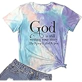 LOOKFACE Womens God is Still T Shirt Comfy Tops Graphic Tees