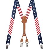 Action Ward Women's Suspenders - 1" Width - Y Back 4 Clip Skinny Ladies Suspenders