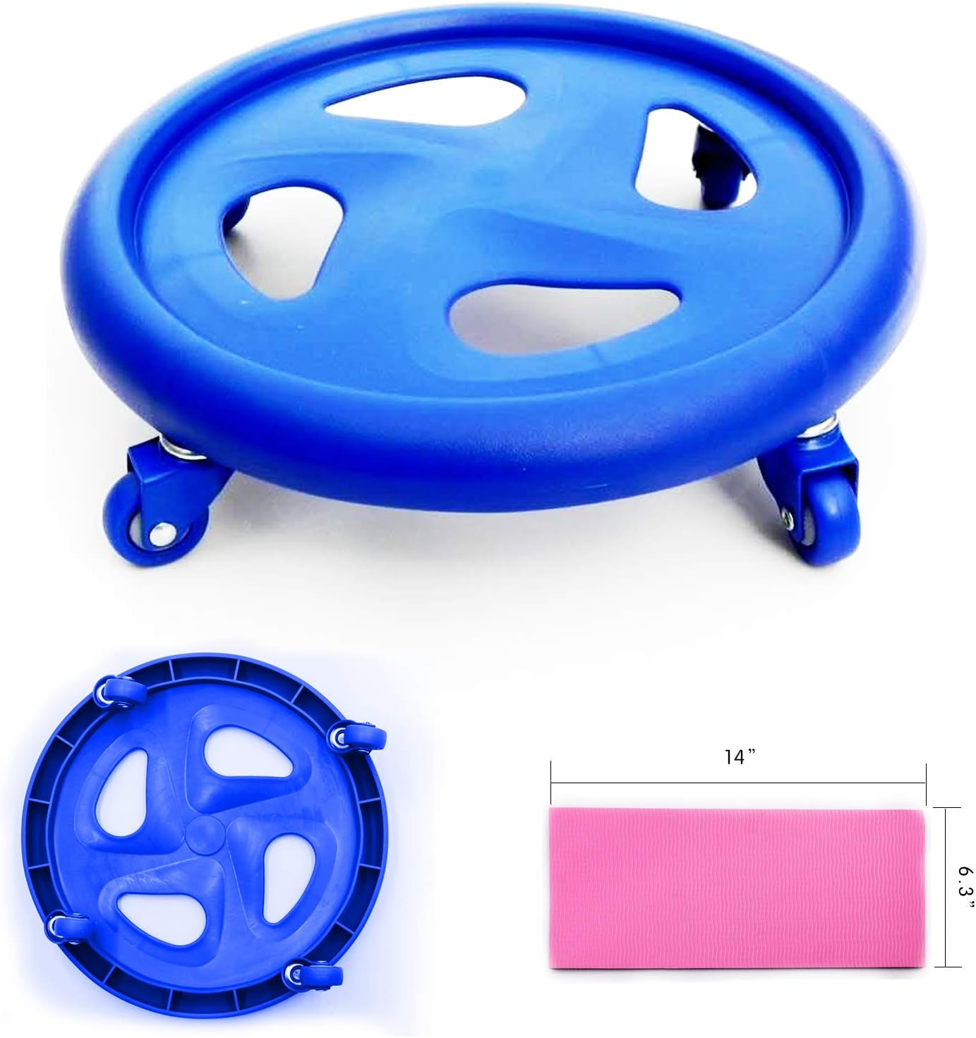 AIQIBAO Abdominal Roller Ab Exercise Wheel Disc Core Coaster Core Fitness Sliders Ab Workout Equipment Easy Roller with Knee Mat for Home Gym