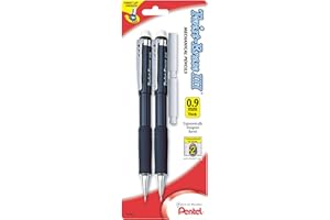 Pentel® Twist-Erase® III Mechanical Pencils, 0.9 mm, Assorted Barrel Colors, Pack Of 2 Pencils