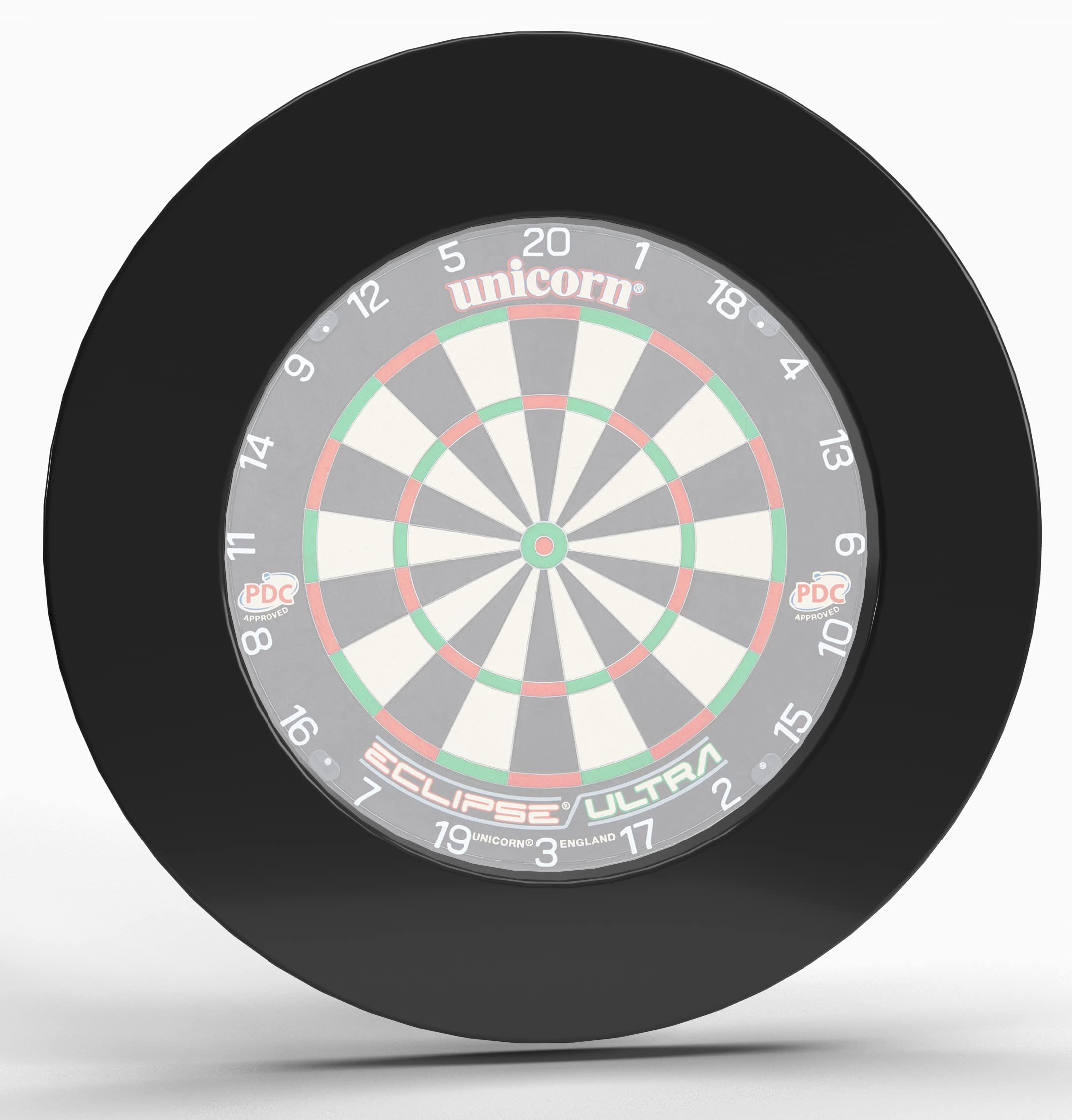 Unicorn Dartboard Backboard Surround | Professional | Ultra-Heavy-Duty High Density Injection Moulded EVA Plastic | No Fixings Required | Black