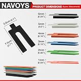 Navoys 100 Piece Plastic Packers Set 6 Sizes 1–6 mm Colour Coded Shims view 2