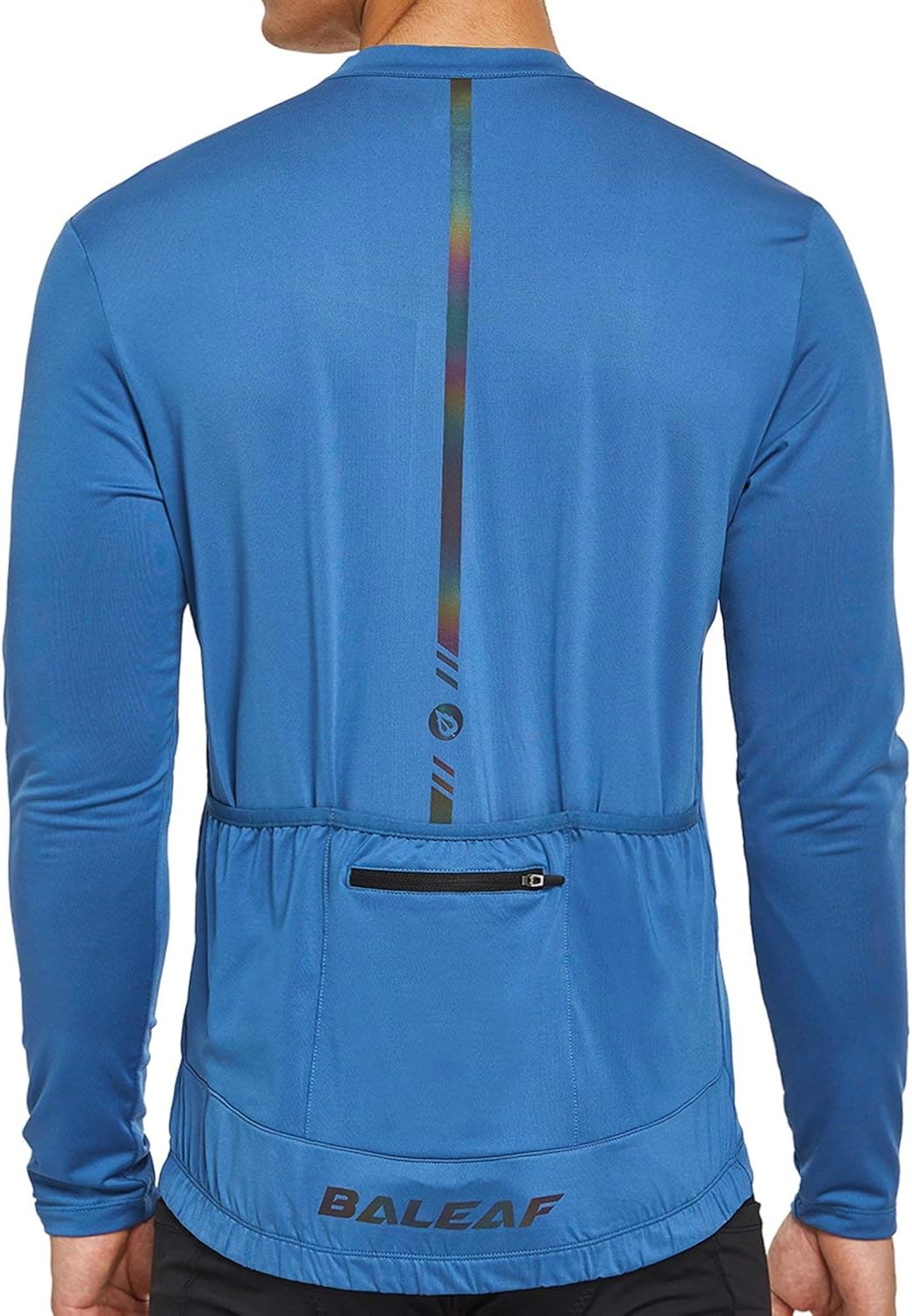 BALEAF Men's Cycling Bike Jersey Long Sleeve Shirt with 4 Rear Pockets Mountain Reflective Quick Dry UPF 50+ : Clothing