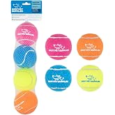 Best Pet Supplies Interactive Squeaky Dog Chew Toy, Ideal Dog Toys for Chewers, Small, Medium &amp; Large Dogs, and Fetch Lovers - Tennis (Assorted Color), Medium (Pack of 4)
