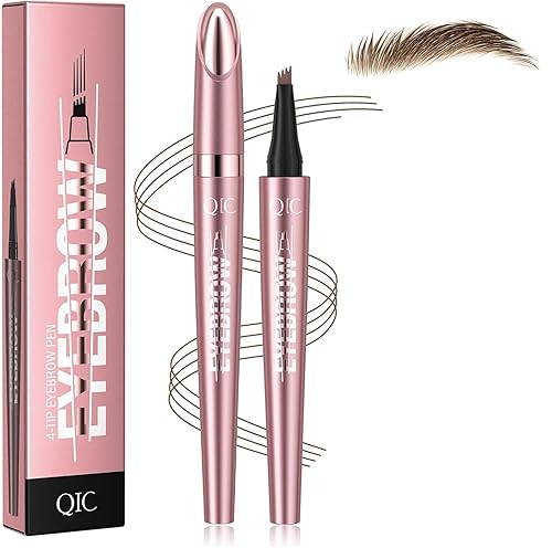 Eyebrow Pen - Microblading Eyebrow Pencil - 3D Magic Eyebrow Pencil with 4 Micro-Fork Tip - Smudgeproof Fine Sketch Long Lasting Brow Tint For Makeup Rapid Natural Brow