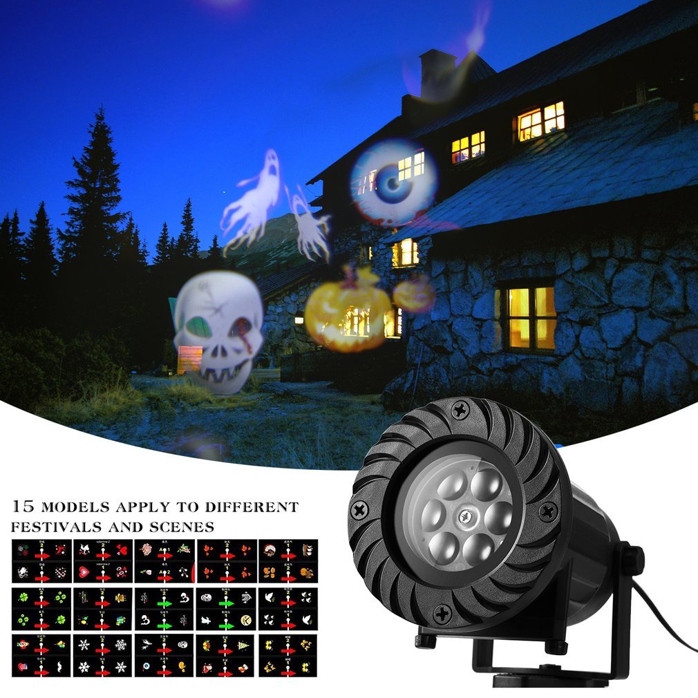 ICOCO Luz Navidad Proyector LED?Lámpara de Proyección Impermeable con Lentes Intercambiables Control