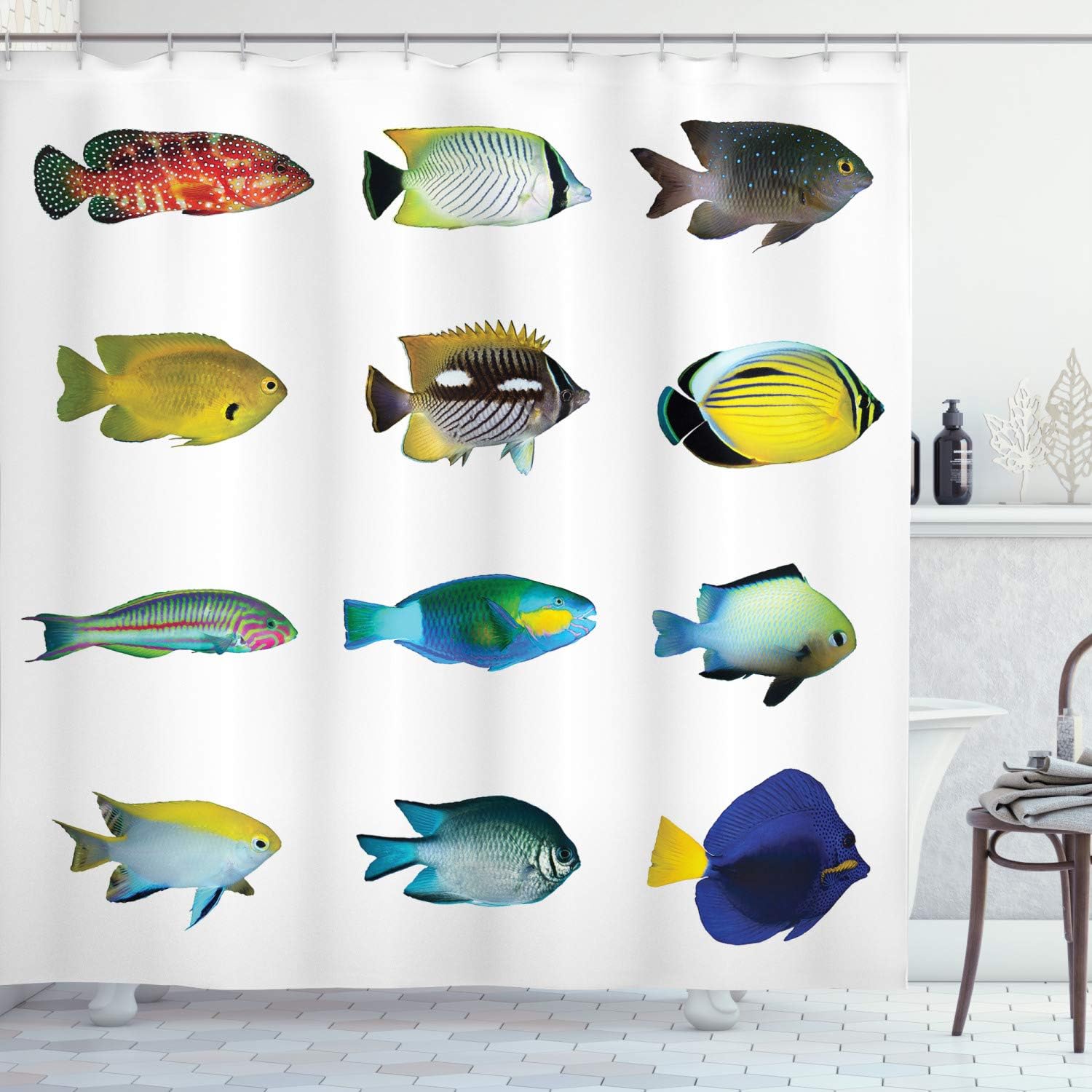 Amazon Com Ambesonne Fish Shower Curtain Egyptian Fish With