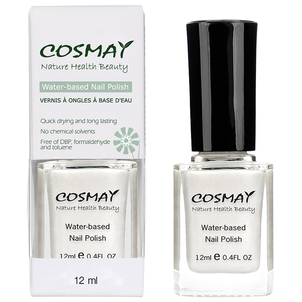 Cosmay Waterbased Nail Polish CS02 Egret Beauty