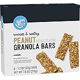 Amazon Brand - Happy Belly Sweet & Salty Peanut Granola Bars, 6 Count