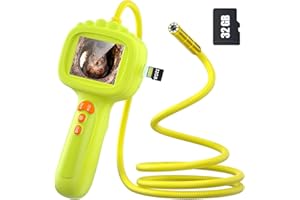 IWOBAC 2.6FT Borescope Snake Camera Toy with Light & 32GB SD Card for Kids Science Educational STEM Toys for Outdoor Camping Nature Exploration Birthday Gift for 4 5 6 7 8 9 10 12 Years Old Boy Girls