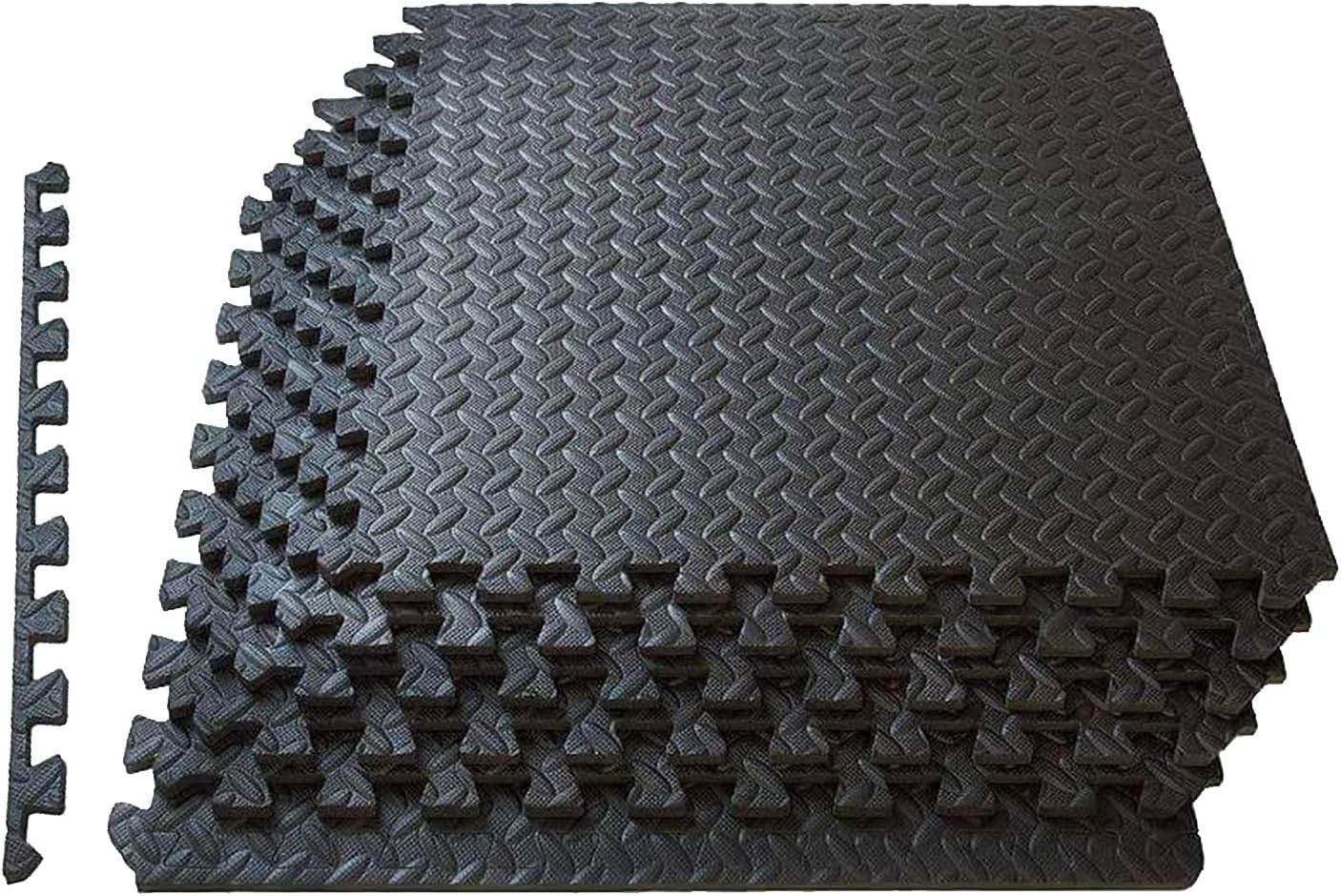 Joopee Puzzle Exercise Mat, Gym Flooring Tiles Interlocking Jigsaw Stall EVA Mats, Yoga Mat Exercise Mat Workout Mat Gym Mat Flooring