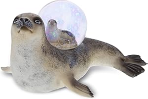 CoTa Global Seal Snow Globe - Sparkly Water Globe Figurine with Sparkling Glitter, Collectible Novelty Ornament for Home Decor, for Birthdays, Christmas, and Valentine's Day - 45mm