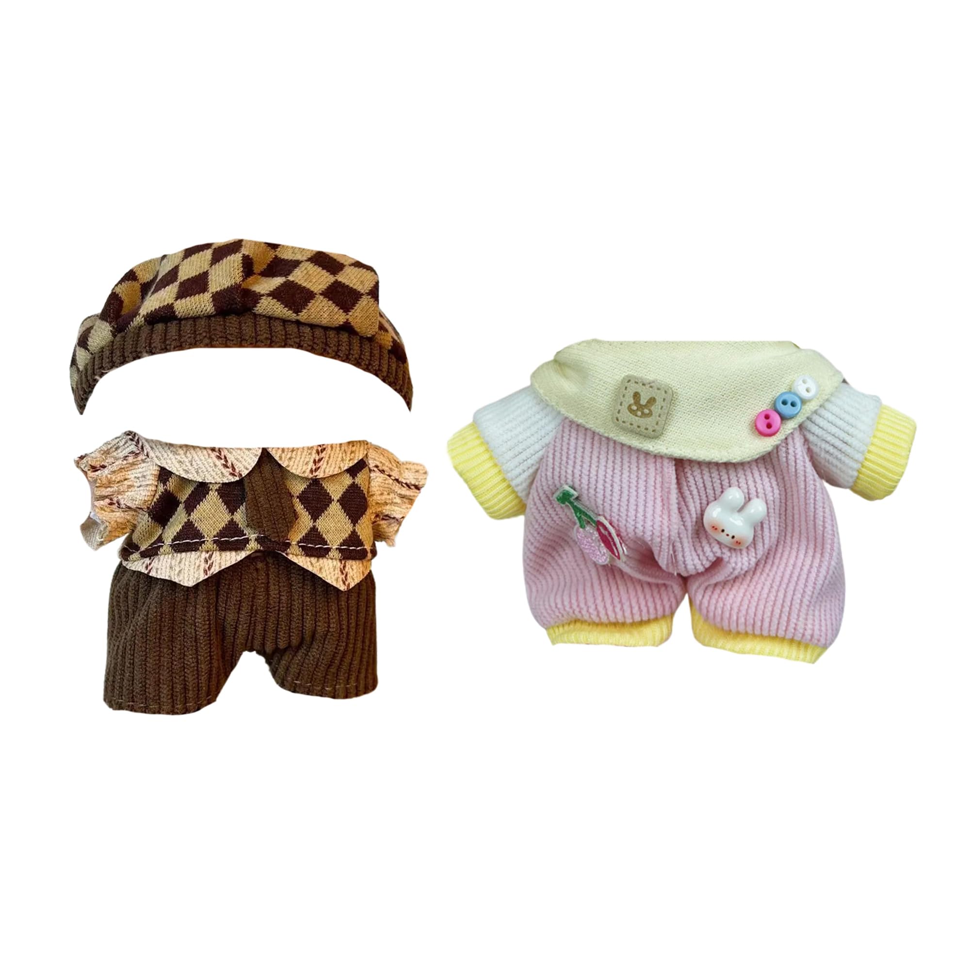 MAGIC SELECT 2 Doll Clothes Compatible with 17cm Plush. 2 Clothing and Accessory Sets. (Plush not Included).