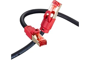 Cat 8 Ethernet Cable 60Ft,Indoor&Outdoor 26AWG High Speed Heavy Duty Cat8 Network LAN Patch Cord, 40Gbps 2000Mhz SFTP RJ45 Fl