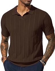 PJ PAUL JONES Mens Knit Polo Shirts Short Sleeve