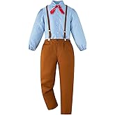 InBakjade Pioneer Boy Costume Villager Boys Cosplay Costume Halloween for Kids
