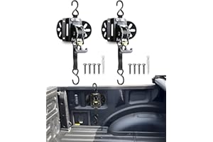 EXODIOS 2pcs 4 in 1 Boxlink Mounts for Ford with Retractable Ratchet Straps 1“ x 10', Fit for Ford F150 F250 F350 F450 & Raptor