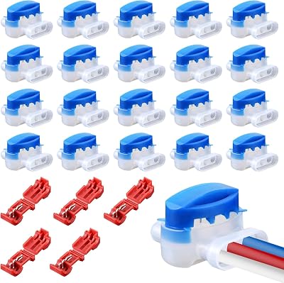 Smilcloud 20PCS Waterproof Wire Connectors for Lawnmower & Irrigation