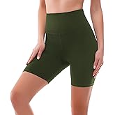 SINOPHANT High Waisted Women Biker Shorts - 6” Buttery Soft Elastic Tummy Control Shorts for Gym, Yoga, Workout