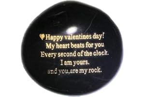 STERLINGCLAD Probably the Best Valentines Day Gifts for him or her you can buy "Happy Valentines Day! My heart Beats for you Every second of the clock. I am yours. And you, are my rock" Engraved Rock Unique gift