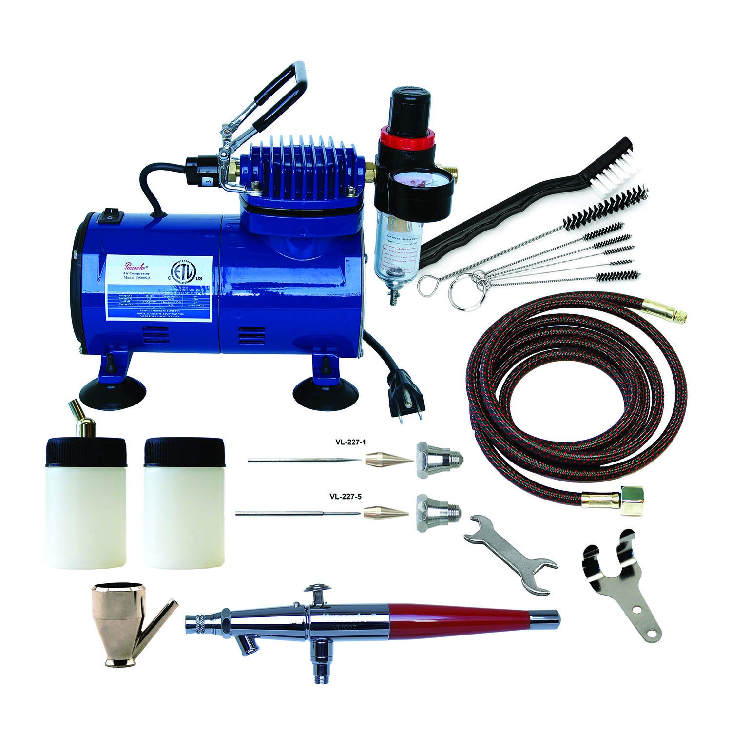 Paasche VL100D Double Action Airbrush Compressor Package 696396785746