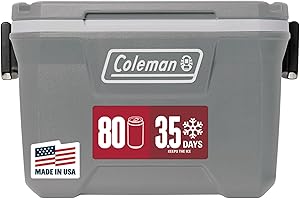 Coleman Classic Series Insulated Portable Cooler, Leak-Resistant Outdoor Hard Cooler Keeps Ice up to 5 Days, 52/70/120/150 Quart
