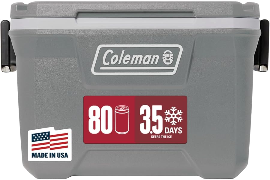 Coleman Classic Series Insulated Portable Cooler, Leak-Resistant Outdoor Hard Cooler Keeps Ice up to 5 Days, 52/70/120/150 Quart