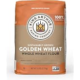 King Arthur, White Whole Wheat Flour, 100% Whole Grain, Non-GMO Project Verified, Certified Kosher, 5 lb Bag